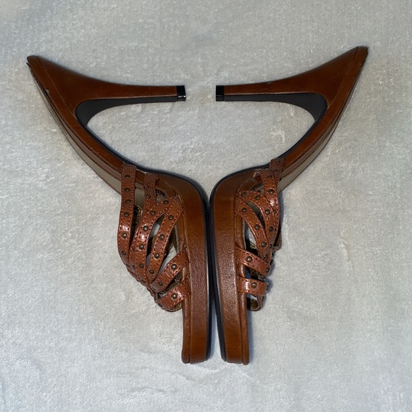 mossimo Brown High heel studded shoes - Picture 3 of 8